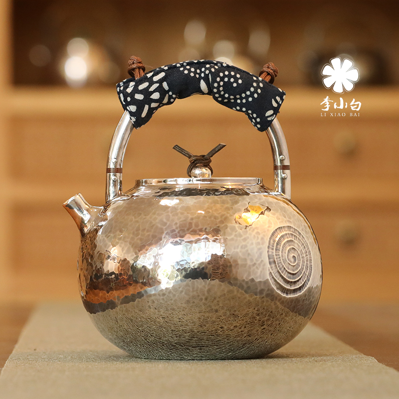 宝珠（螺纹）-纯银银壶