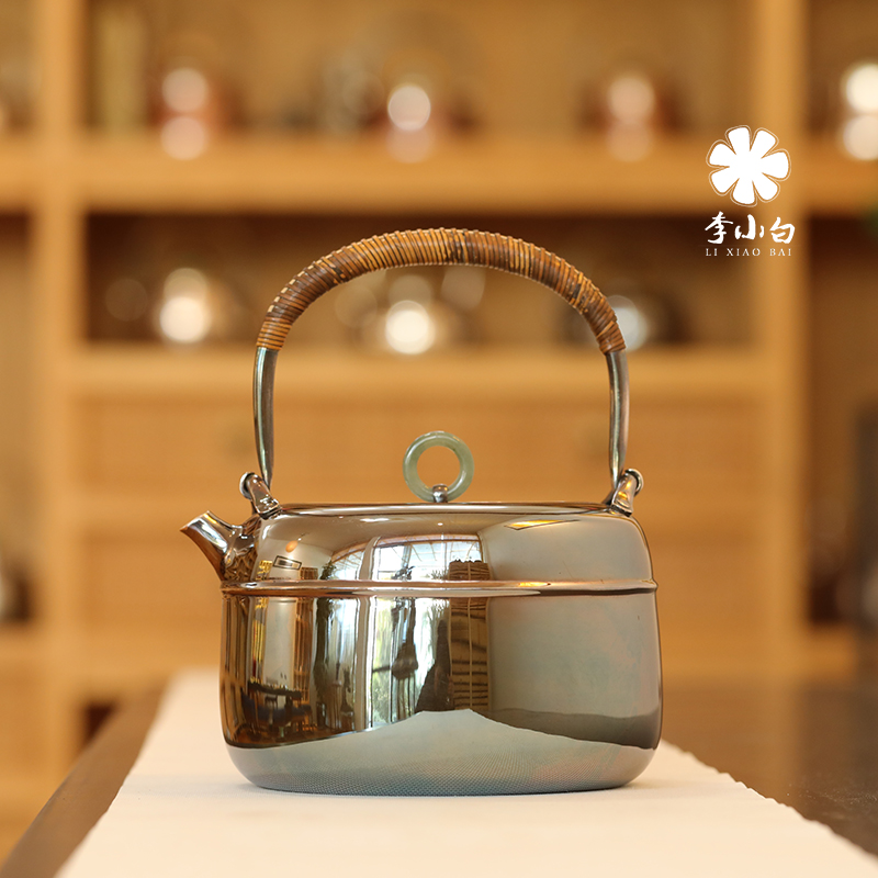 镜面腰线-纯银银壶