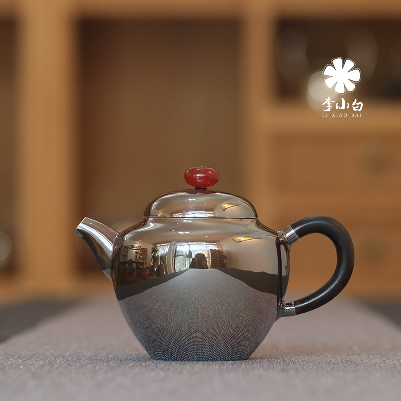李小白纯银泡壶-梨形泡壶