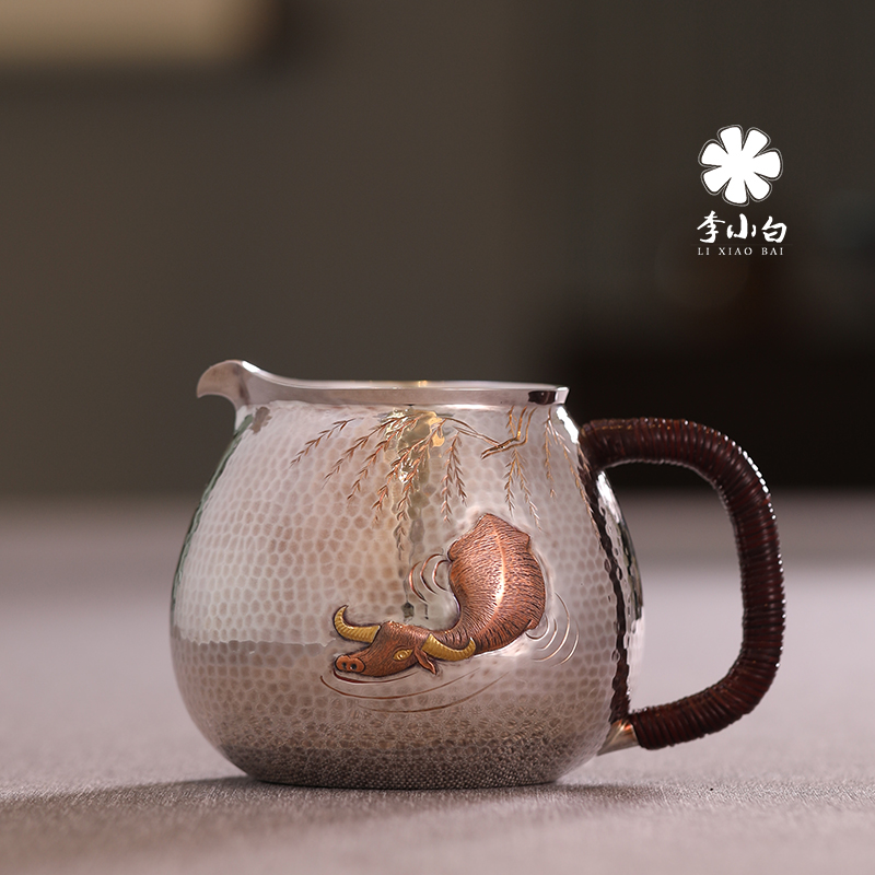 牛运亨通-公道杯-茶海- 李小白银壶工作室