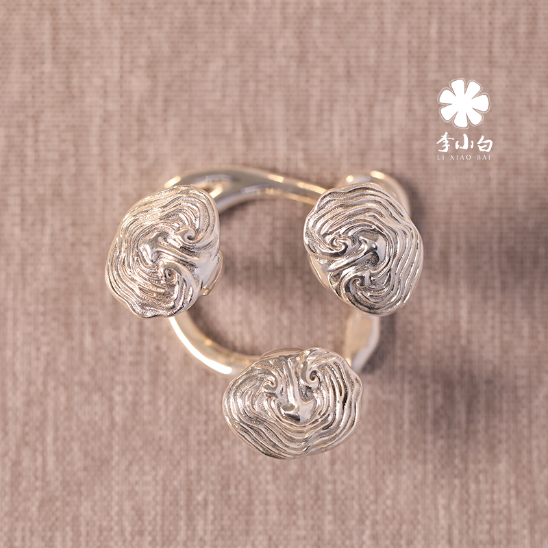 李小白纯银茶道配件-纯银盖置