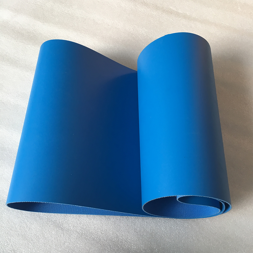 蓝色亚光面PVC输送带