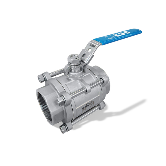 Three-piece ball valves