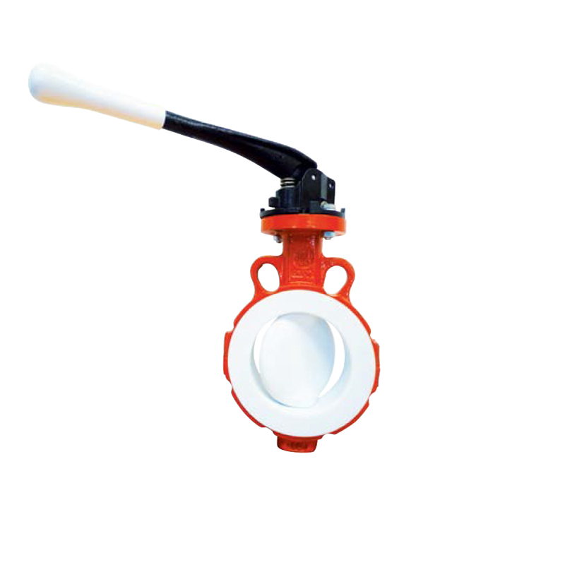 Wafer soft-seal butterfly valve for chemical industry