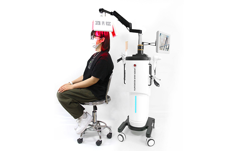 Laser Hair Regrowth Helmet Scalp Massage Salon Laser Hair Growth Machine