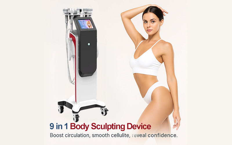 9 in 1 Cavitation Vacuum Weight Loss Machine 80K Body Contouring Cavitation Device