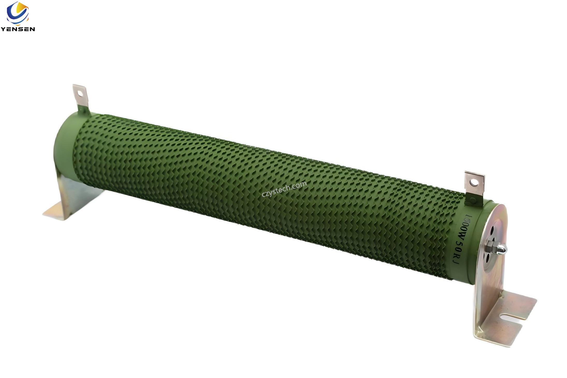 50W~10KW 5% Fixed Type Tubular Shape High Power Coated Corrugated Wire-wound Resistor