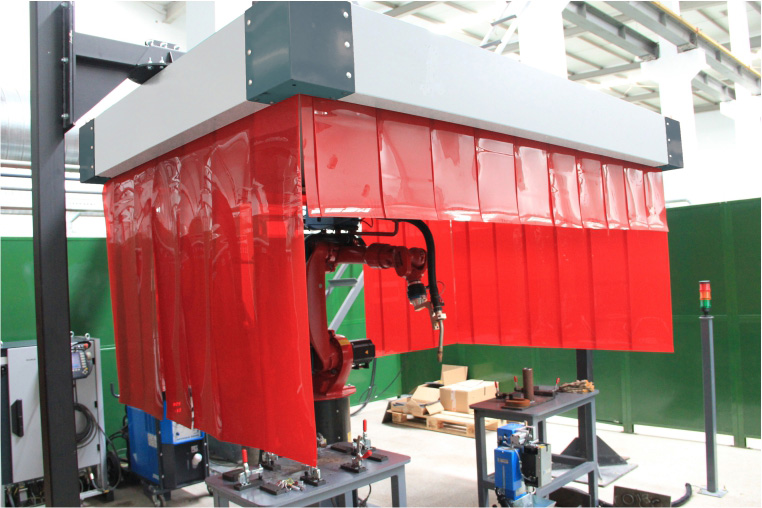 Robot welding top smoke purification system