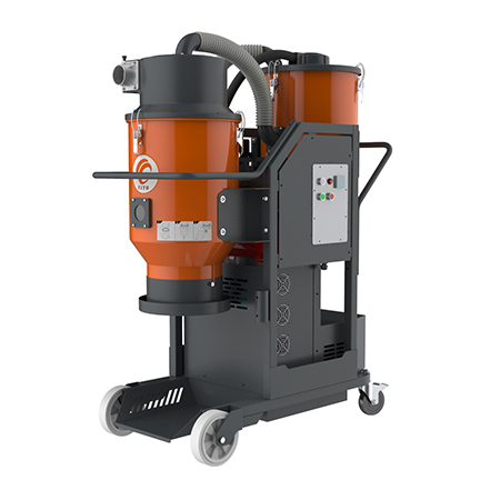 KF Two stages filtering continuous bagging system industrial vacuum cleaner