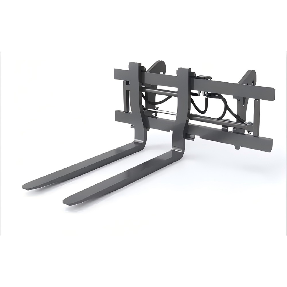 Fork frame  with hydraulic fork tines positioner