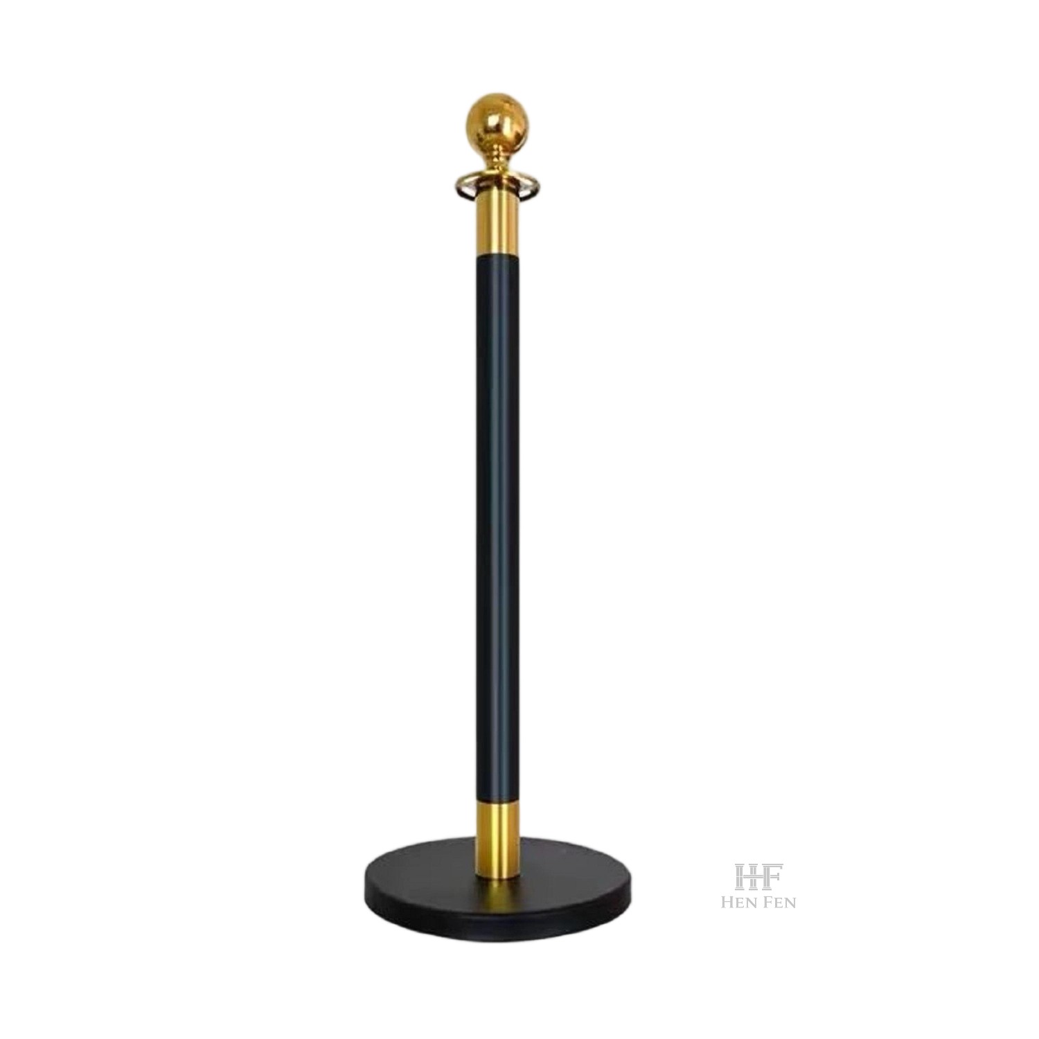 Stainless Steel Ball Head  Stanchion  Gold  &Black pole Ball Top Stanchion