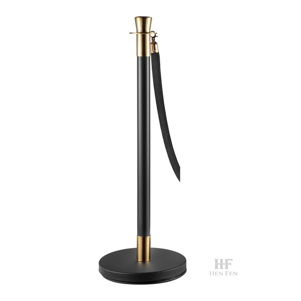 Crown Top   Stanchion  Gold  & Black pole Crown Top Stanchion,China manufacture HENFEN METAL