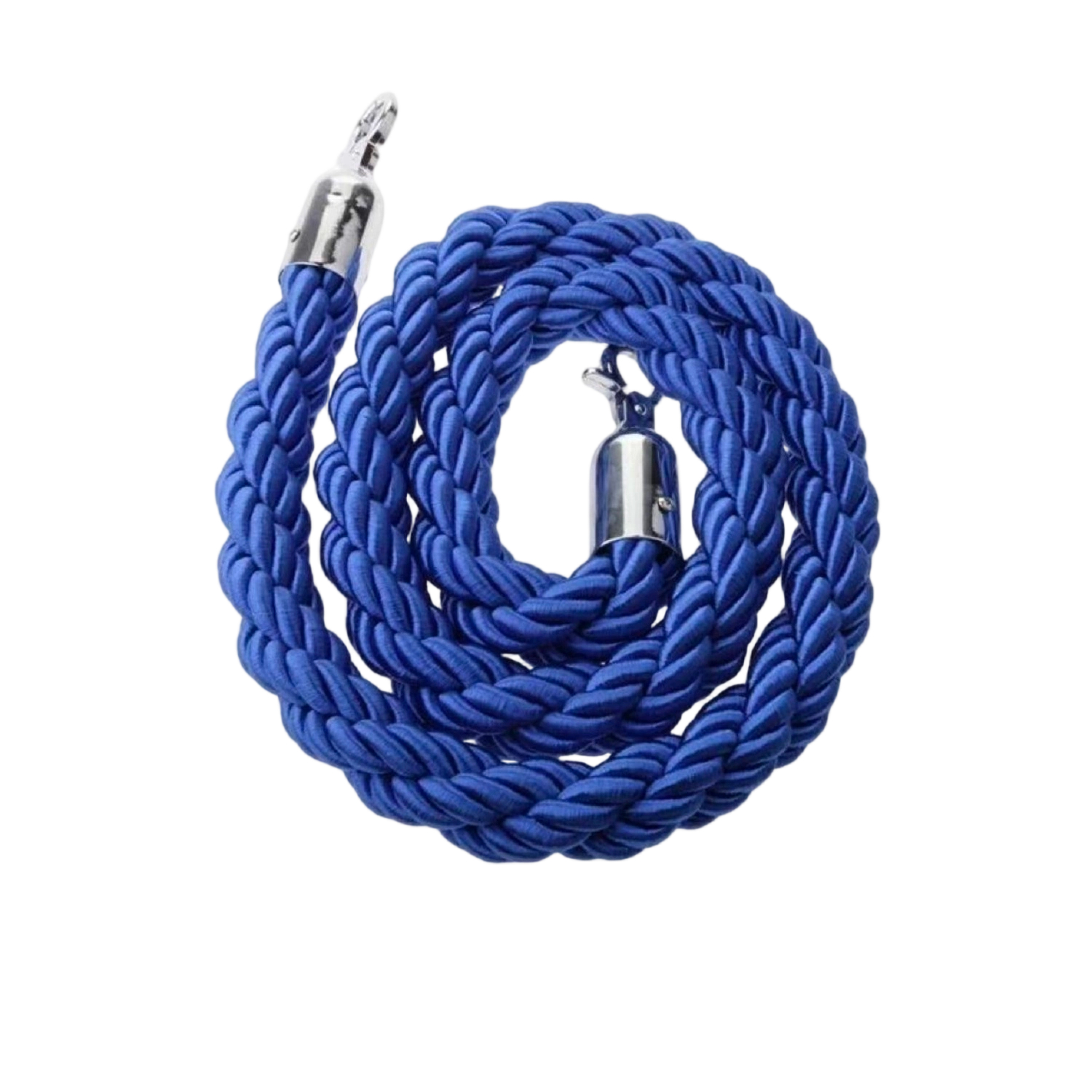 Twisted  Rope For Crowd Control Hanging Railing  Carpet Queue Barrier Stanchion Blue Rope