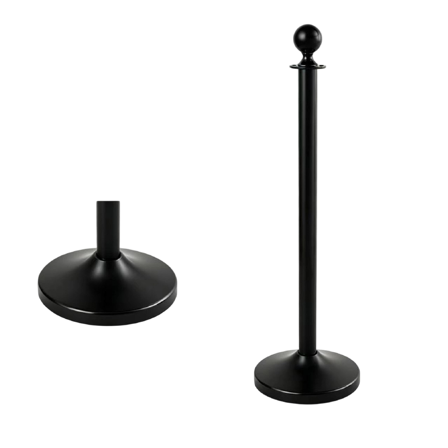 Stainless Steel Ball Head Stanchion  Crowd Control Queue Barrie , Post Stand VIP Rope Barrier Pole for Hotel Exhibition Airport