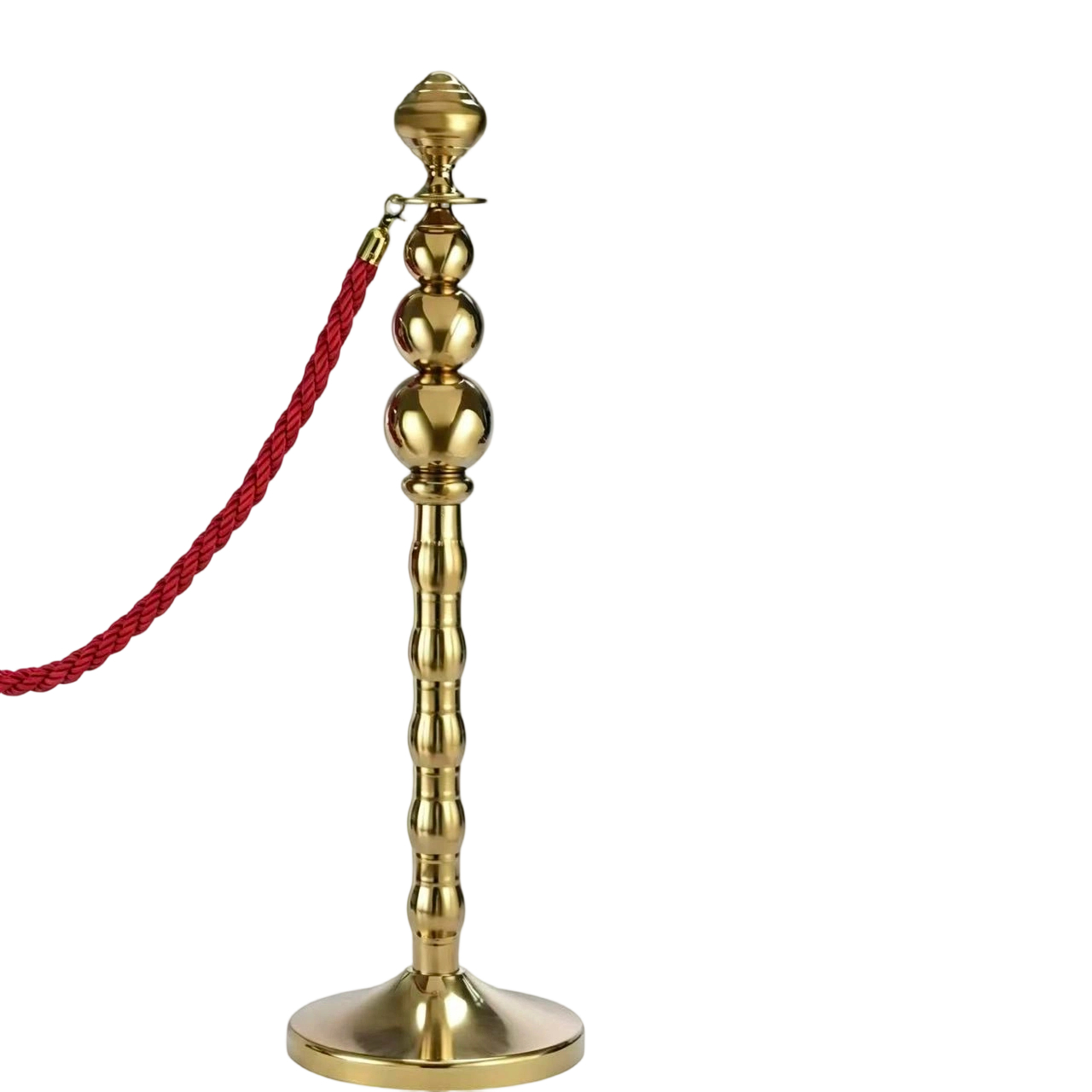 Stainless Steel Ball Head Stanchion  Crowd Control Queue Barrie , Post Stand VIP Rope Barrier Pole for Hotel Exhibition