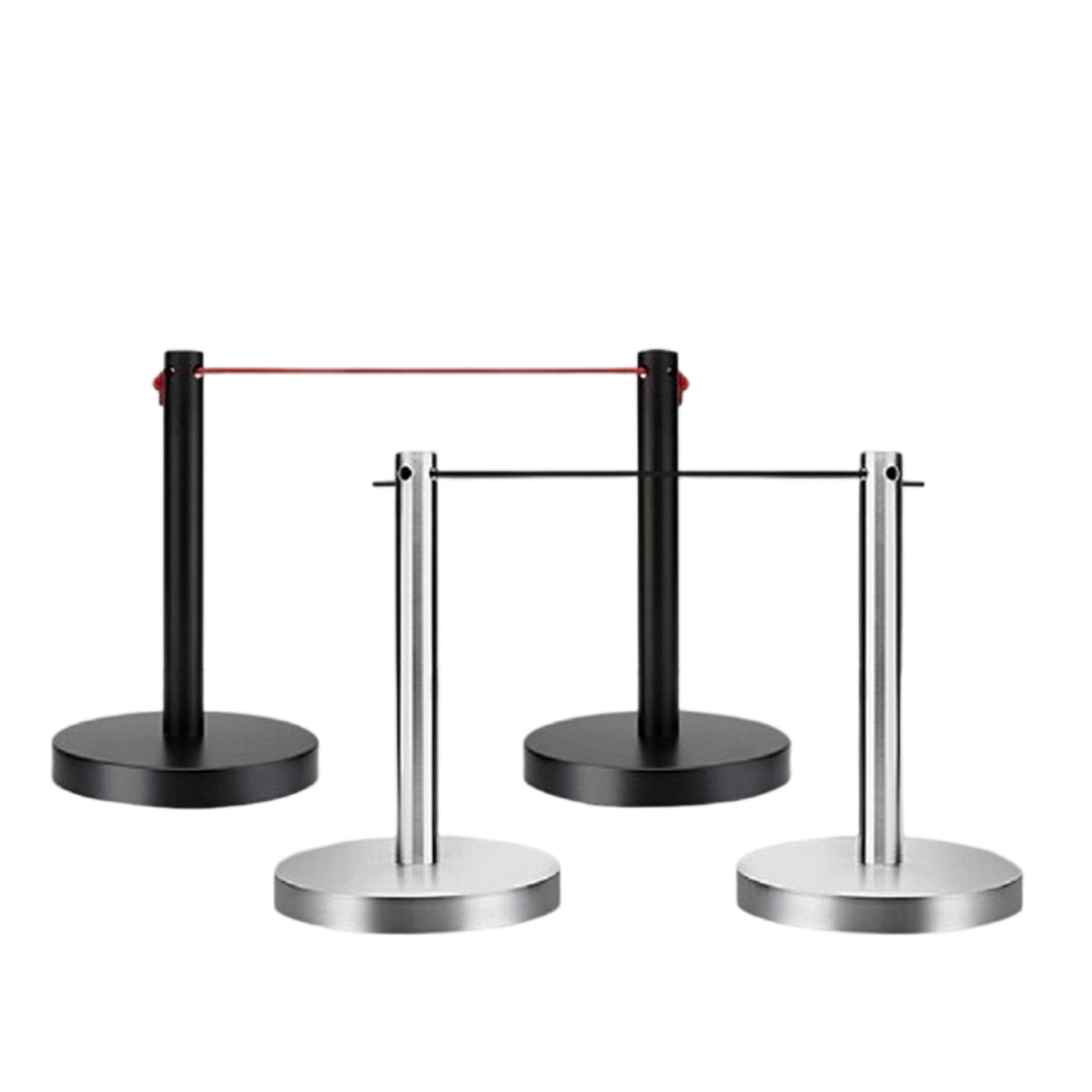 Art gallery railing seats, museum railing seats, exhibit item railing seats, rope-operated railing seats.
