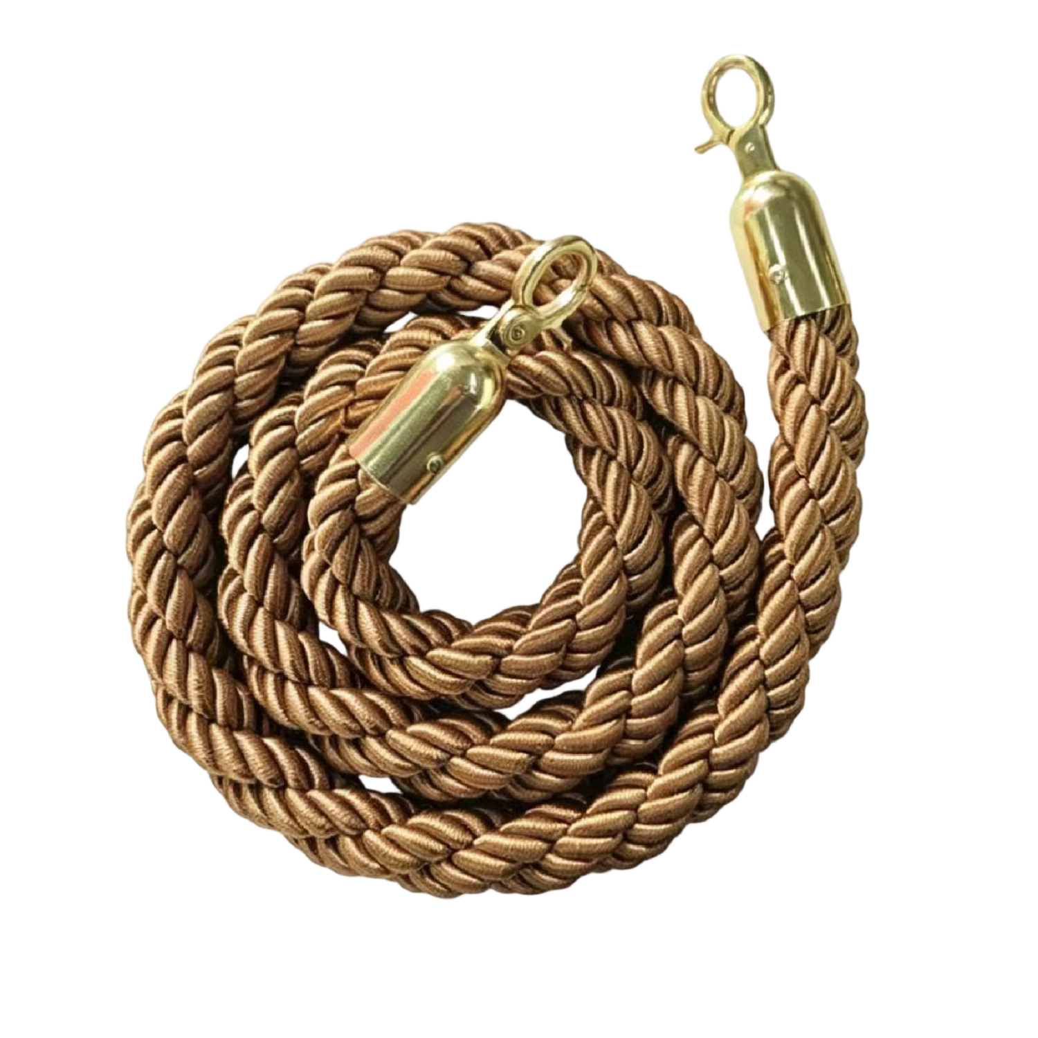 Brown Twisted  Rope For Crowd Control Hanging Railing Red Carpet Queue Barrier Stanchion Yellow Twisted Rope.
