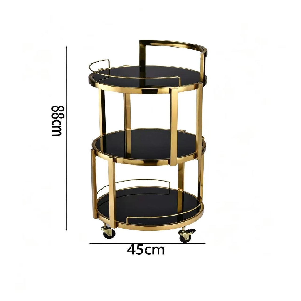 commercial-gold-stainless-steel-serving-trolley-hotel-food-beverage-cart