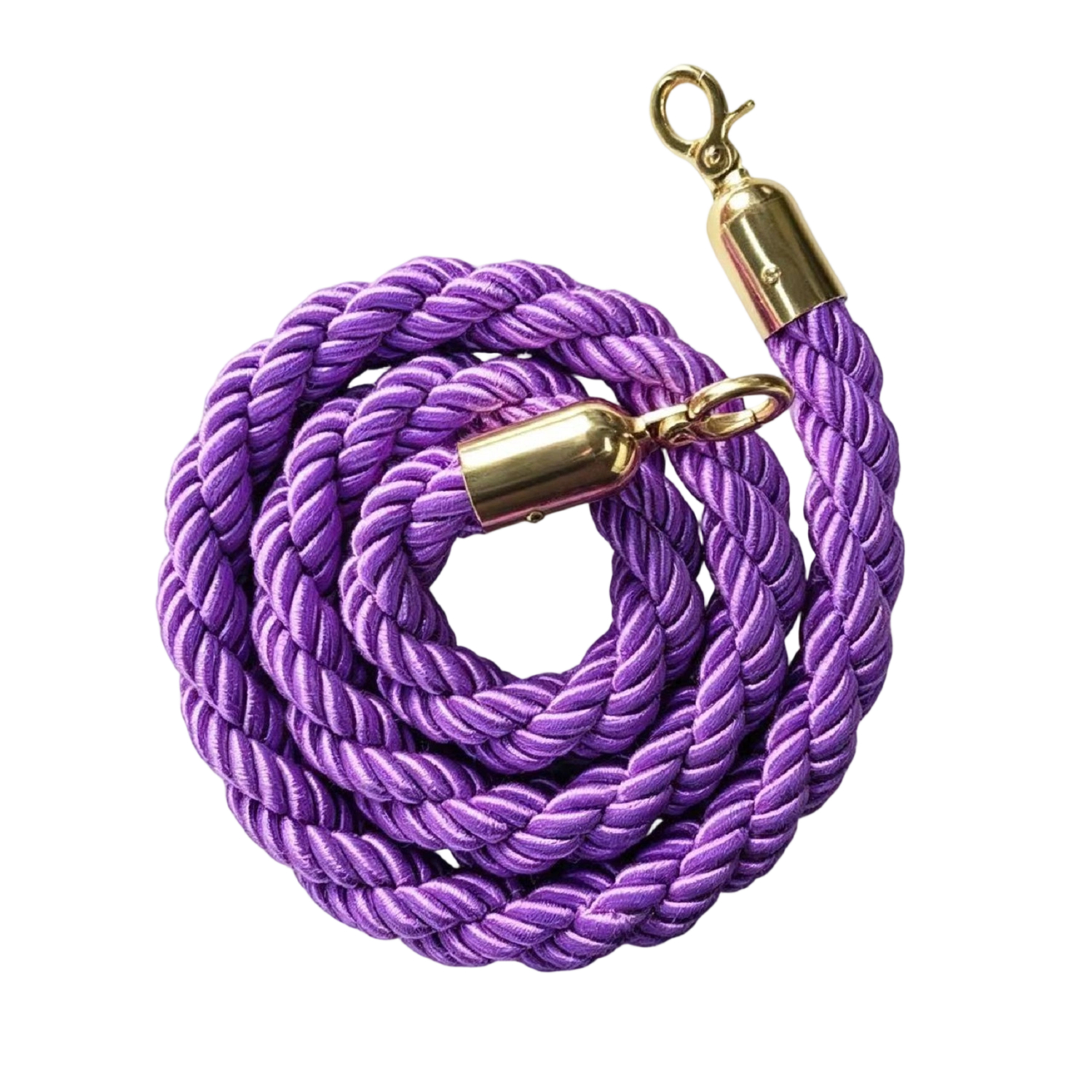 Purple  Twisted  Rope For Crowd Control Hanging Railing Red Carpet Queue Barrier Stanchion　Barrier　Twisted Rope