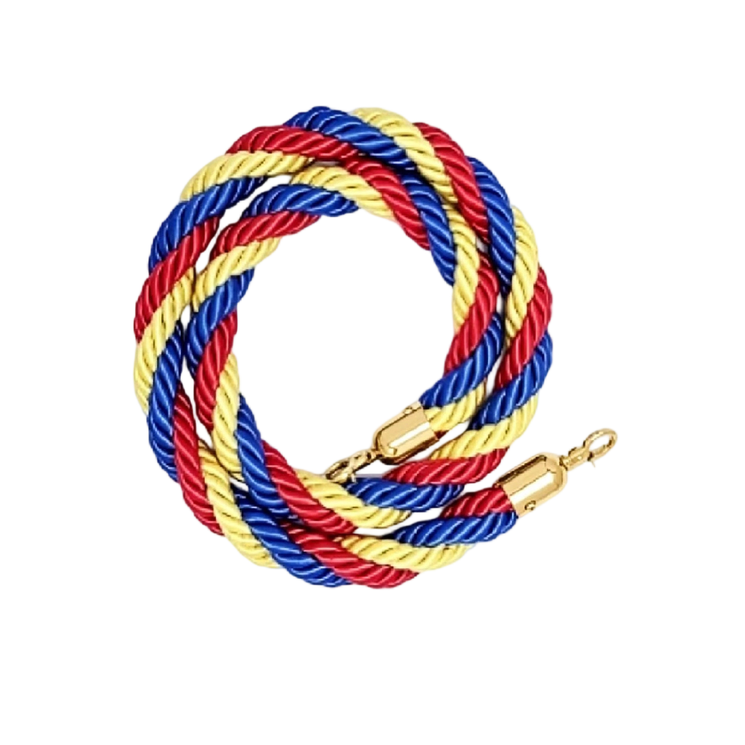 Redblueyellow  Twisted  Rope For Crowd Control Hanging Railing Red Carpet Queue Barrier Stanchion