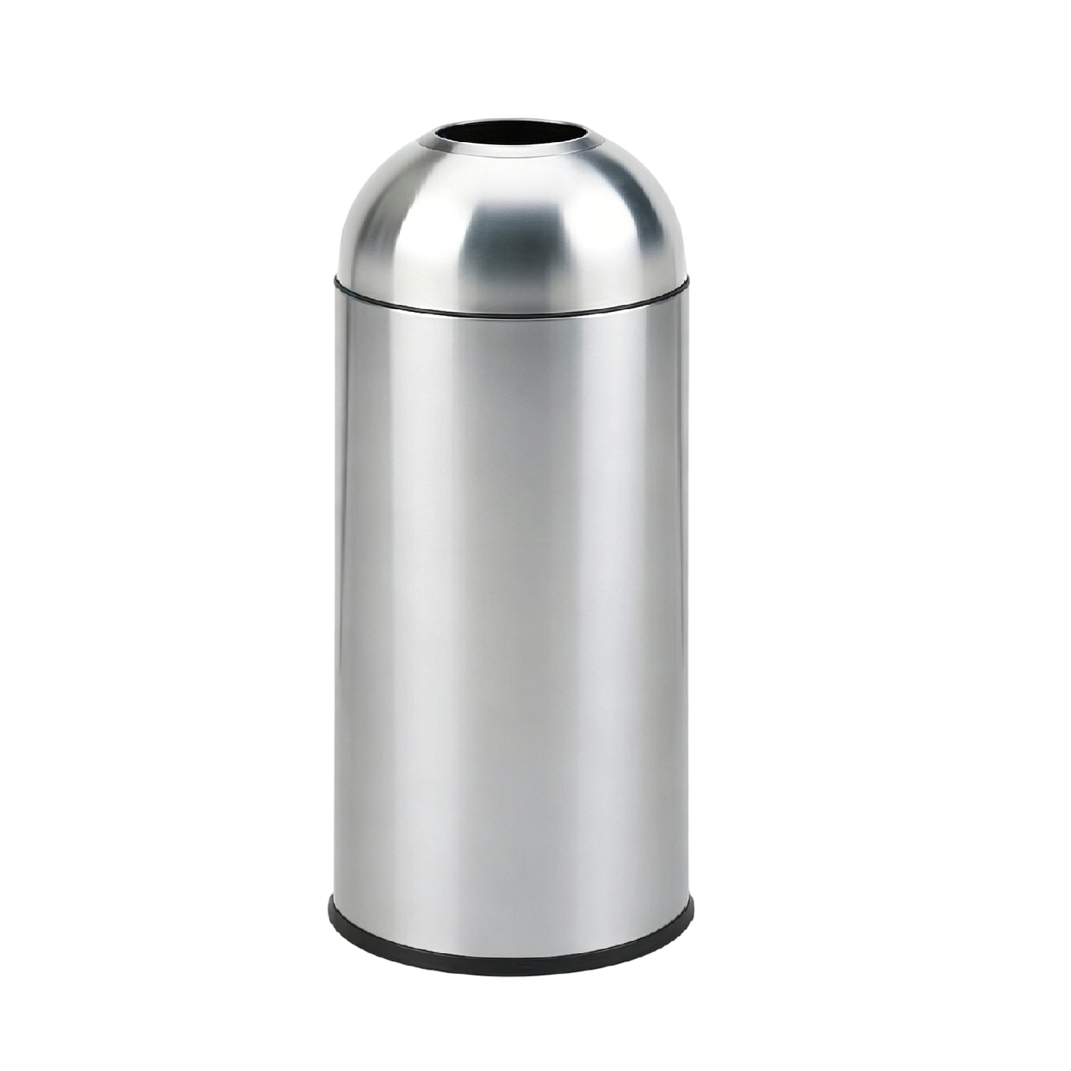 Open-Top Stainless Steel Trash Can with Removable Plastic Inner Liner, Fingerprint-Resistant, Large Capacity Waste Bin for Hotel, Office, Lobby & Public Areas.