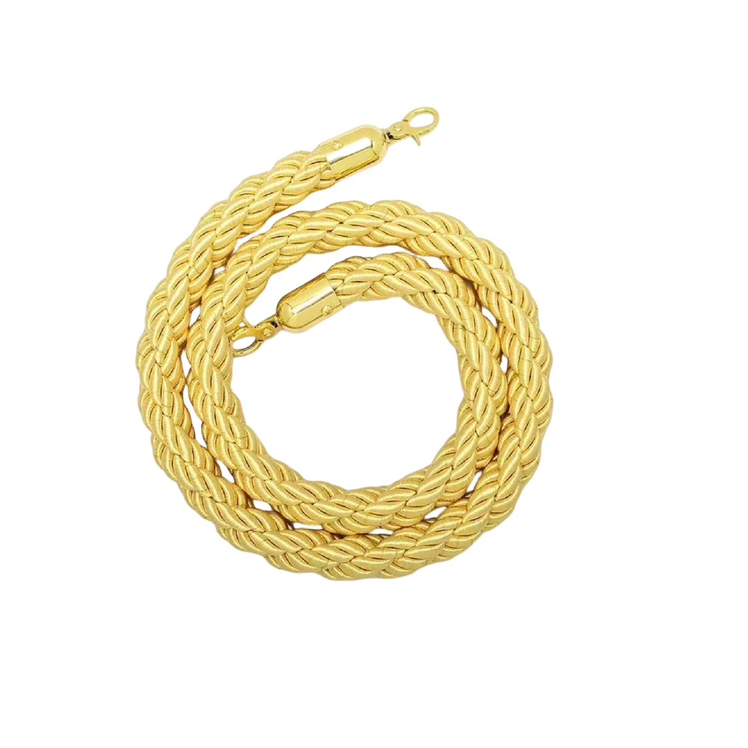 Gold Twisted  Rope For Crowd Control Hanging Railing Red Carpet Queue Barrier Stanchion Yellow Twisted Rope.