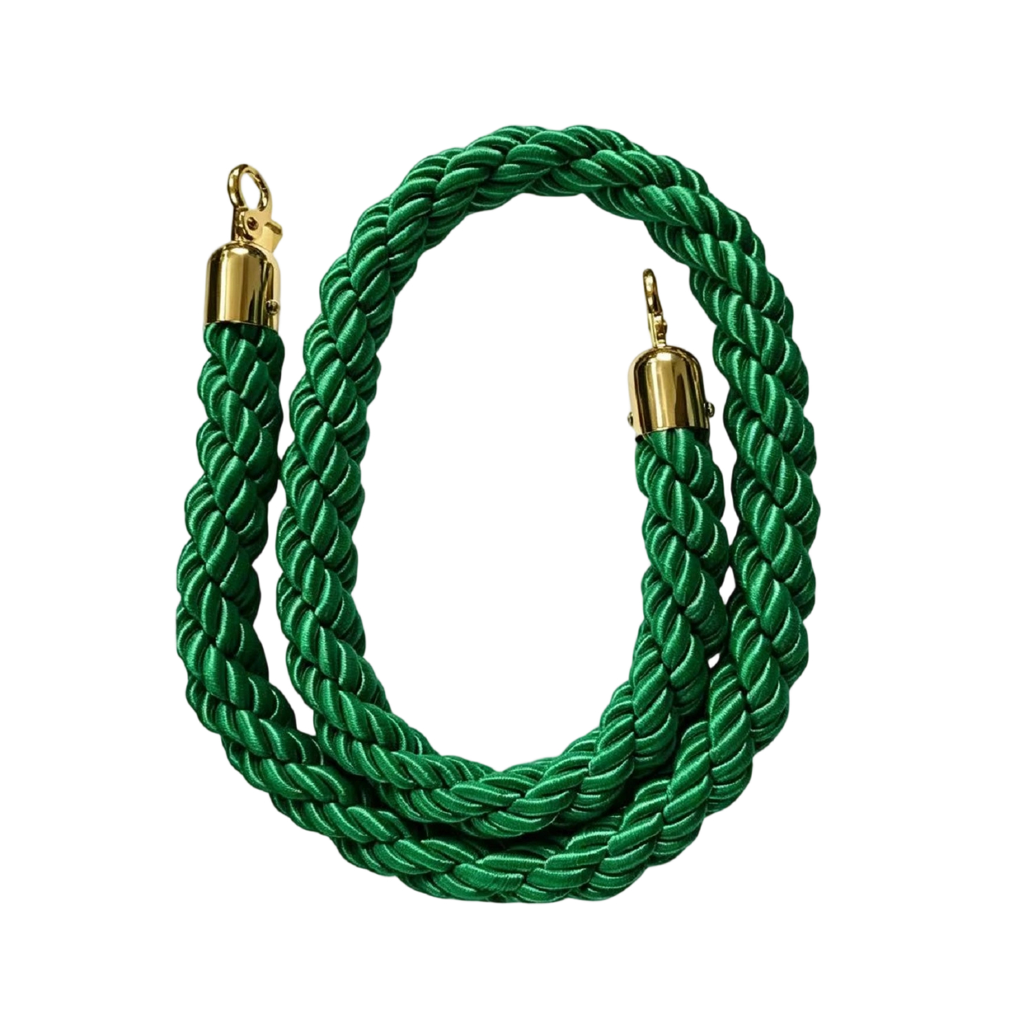 Green  Twisted  Rope For Crowd Control Hanging Railing Red Carpet Queue Barrier Stanchion　Barrier　Twisted Rope