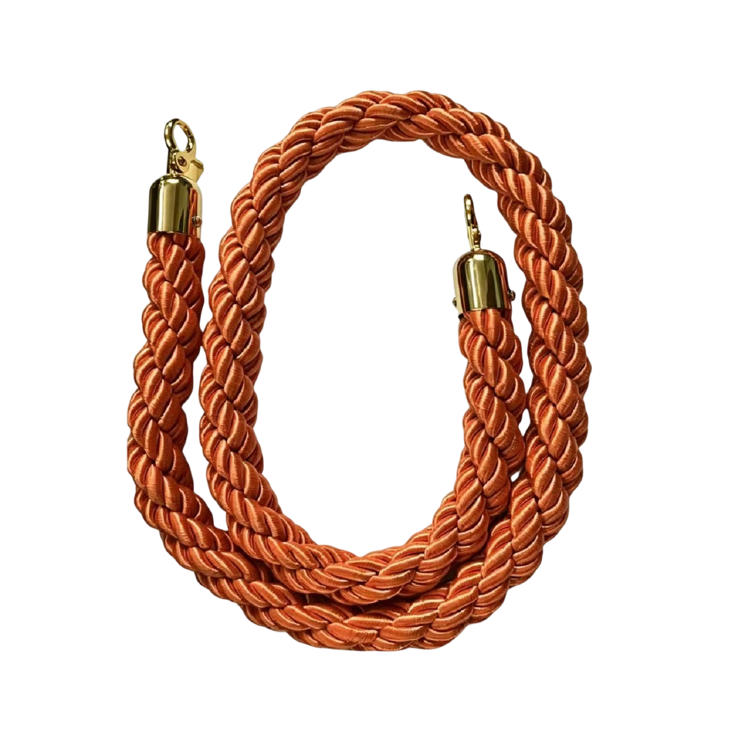 Orange   Twisted  Rope For Crowd Control Hanging Railing Red Carpet Queue Barrier Stanchion　Barrier　Twisted Rope.