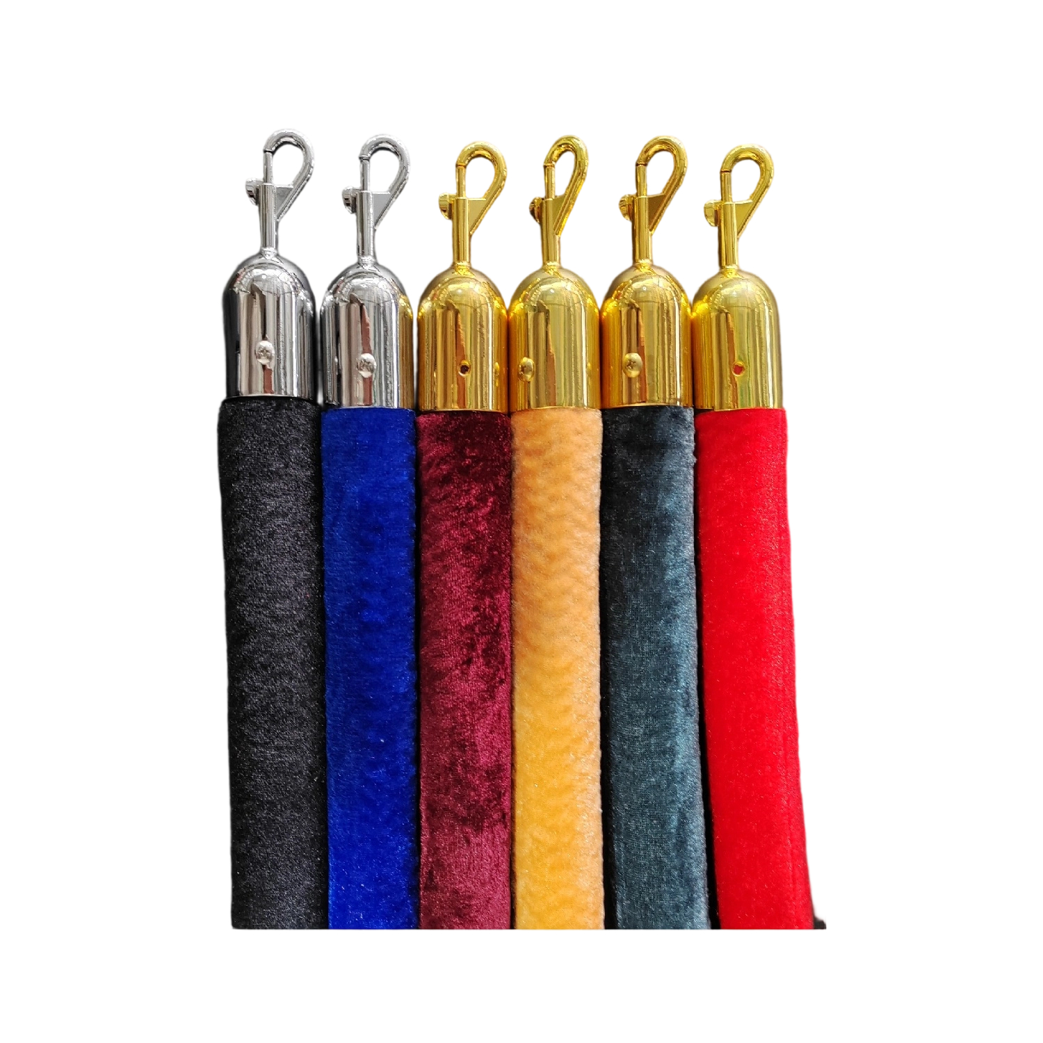 Φ32mm　Hook  Rope For Crowd Control Hanging Railing Red Carpet Queue Barrier Stanchion Rope　Premium Velvet Stanchion Rope Hook - Durable Metal End Cap for Crowd Control Barriers