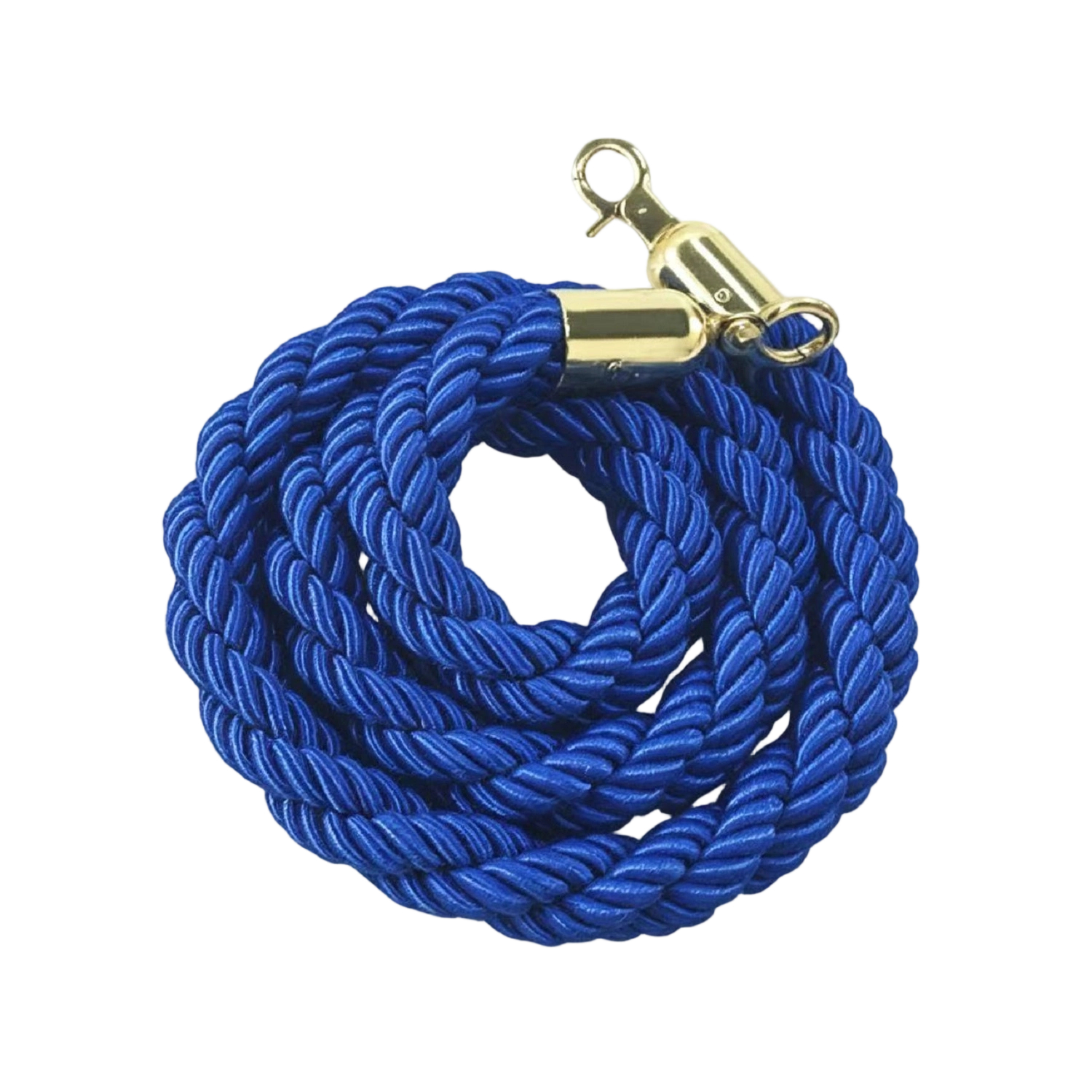 Twisted  Rope For Crowd Control Hanging Railing  Carpet Queue Barrier Stanchion Blue Rope