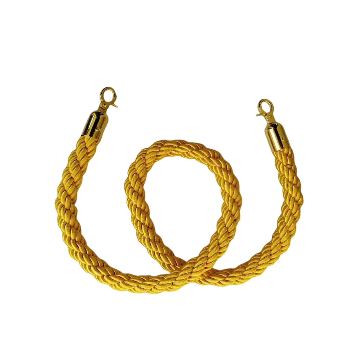 Φ32mmHook  Yellow Twisted   Rope For Crowd Control Hanging Railing Red Carpet Queue Barrier Stanchion　Twisted Rope