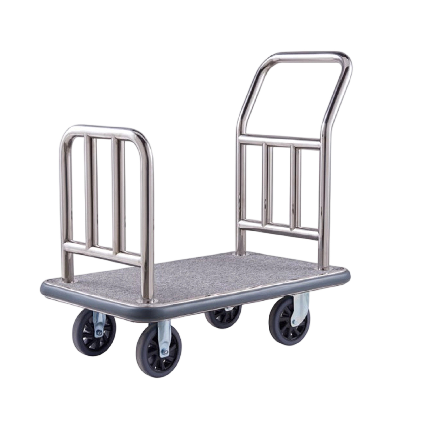 Stainless Steel Platform Luggage Trolley  Hotel Luggage Trolley