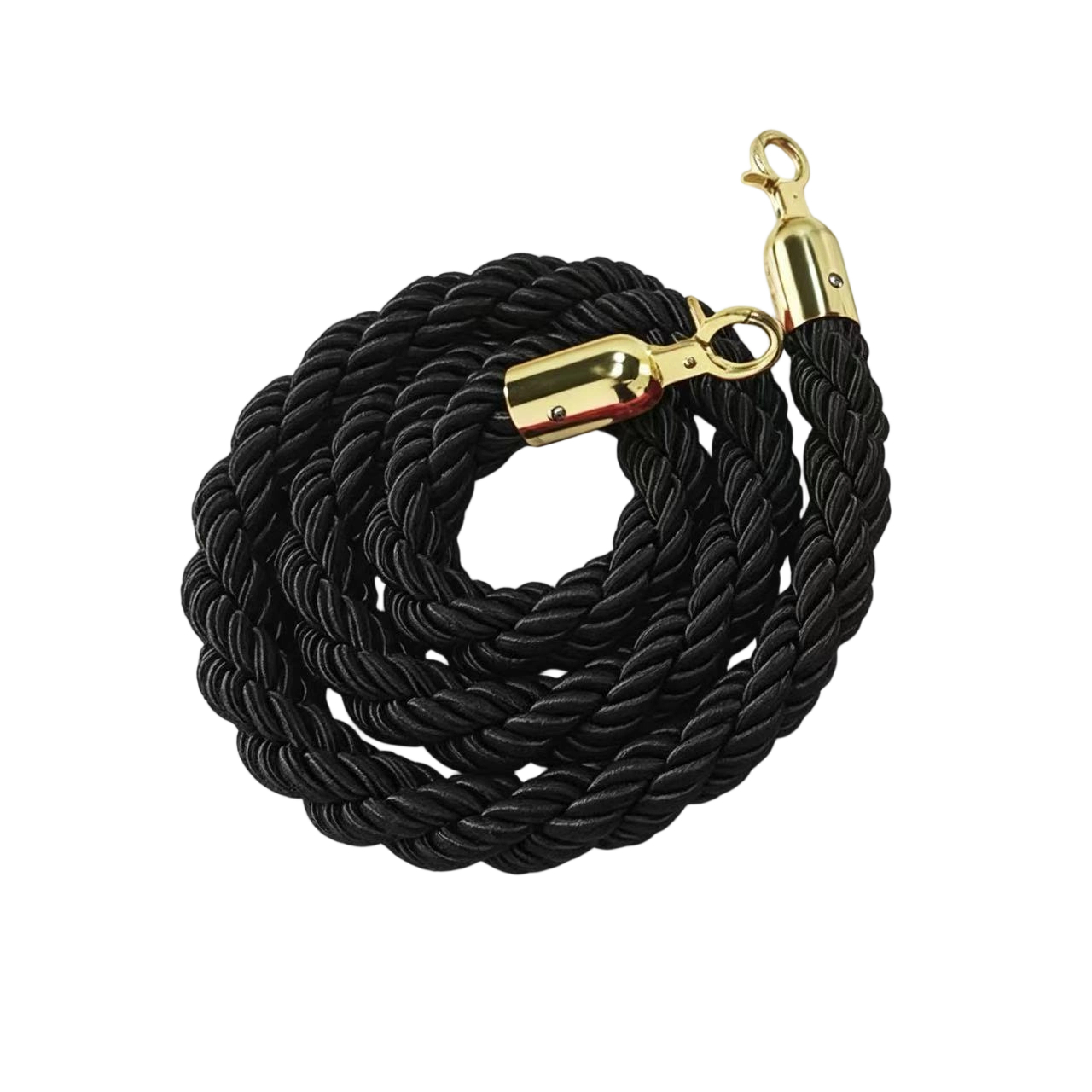 Black Twisted  Rope For Crowd Control Hanging Railing Red Carpet Queue Barrier Stanchion　 Twisted Rope for Barrier