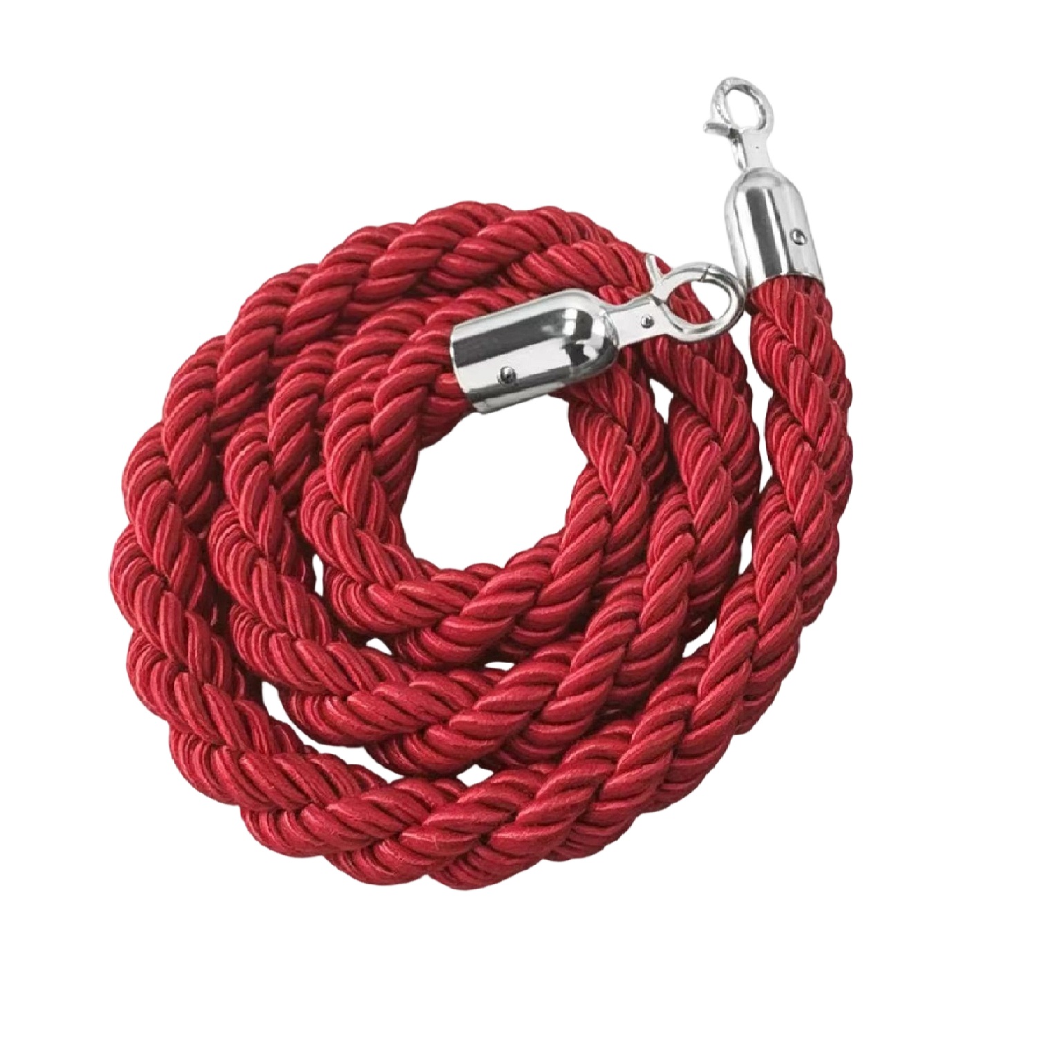 Red Twisted  Rope For Crowd Control Hanging Railing Red Carpet Queue Barrier Stanchion　Barrier　Twisted Rope Crown Top Stanchion Twisted Rope
