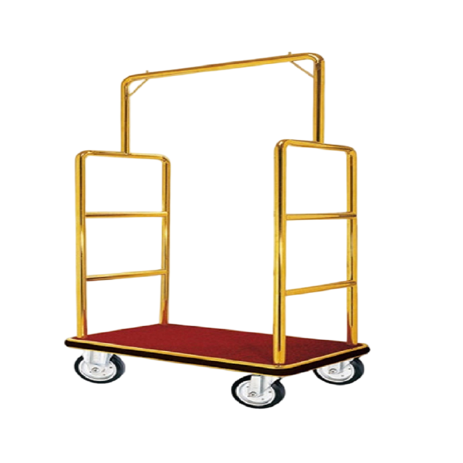 Deluxe Gold-Plated Luggage Cart