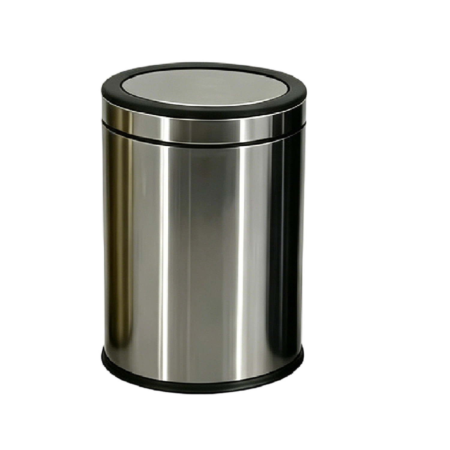 Luxury Bathroom Waste Bin　Stainless Steel Flip Top Round Trash Can
