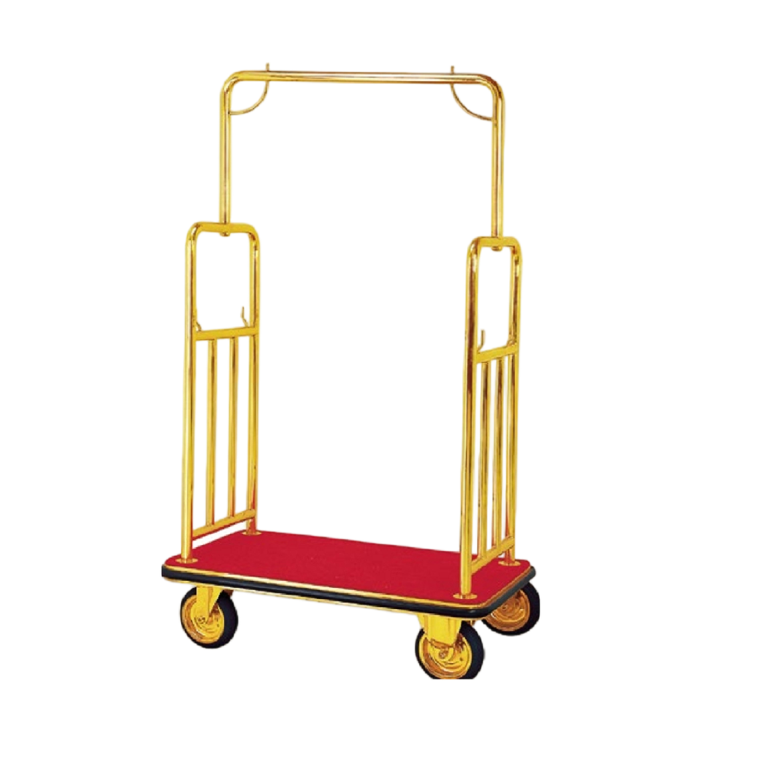 Square Frame Gold Bellman Luggage Cart