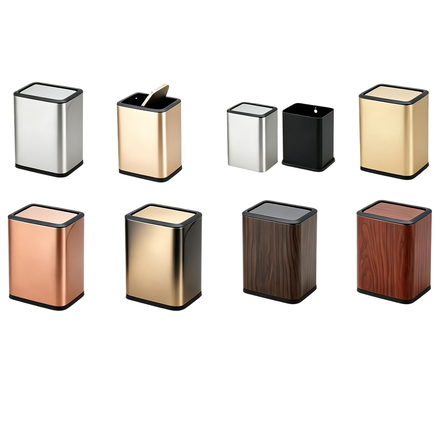 Swing Lid Trash Can　Swing Top Waste Bin　Flap Lid Bathroom Bin　