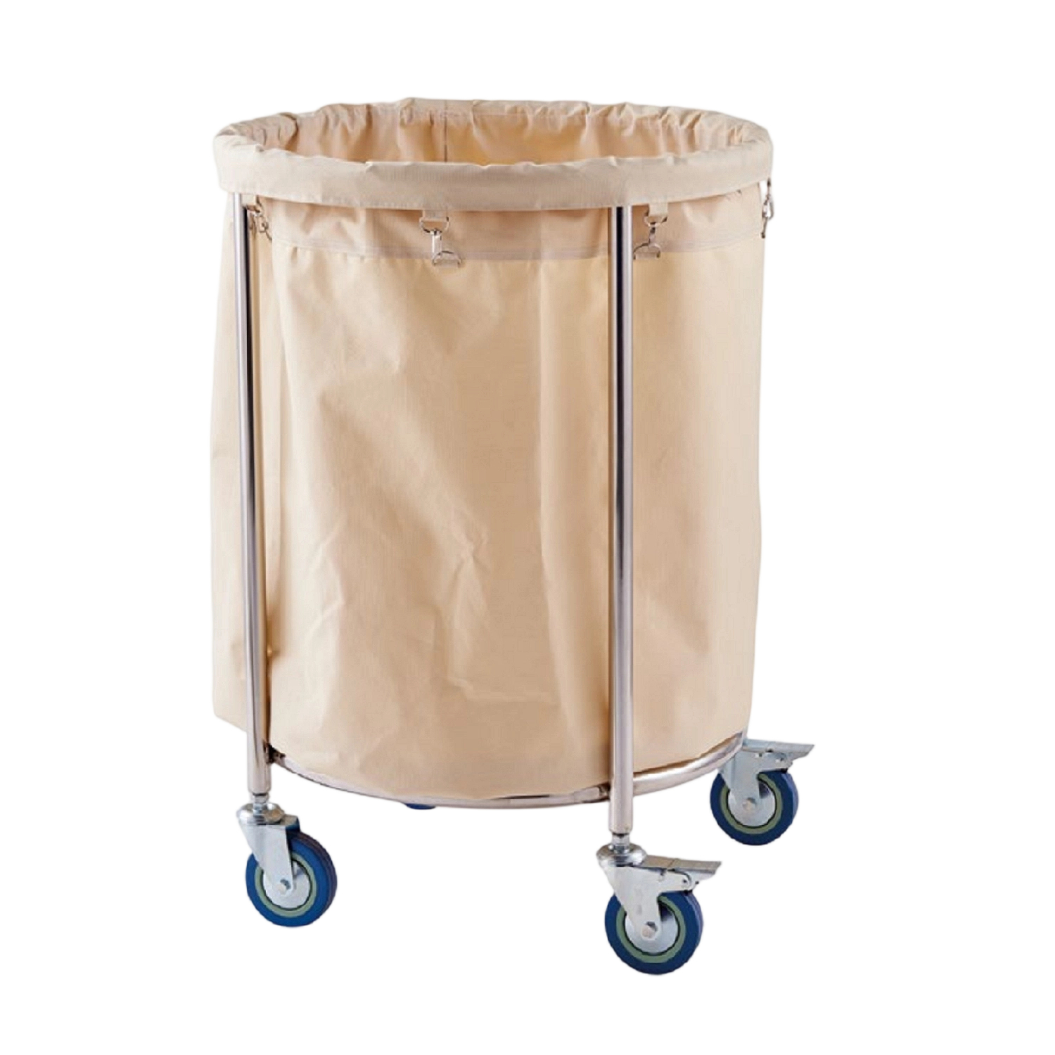 Stainless Steel Commercial Linen Trolley Cart Series | Cone / Rectangular / Round /  Soiled Linen Cart for Hotel, Hospital, Spa & Laundry Room