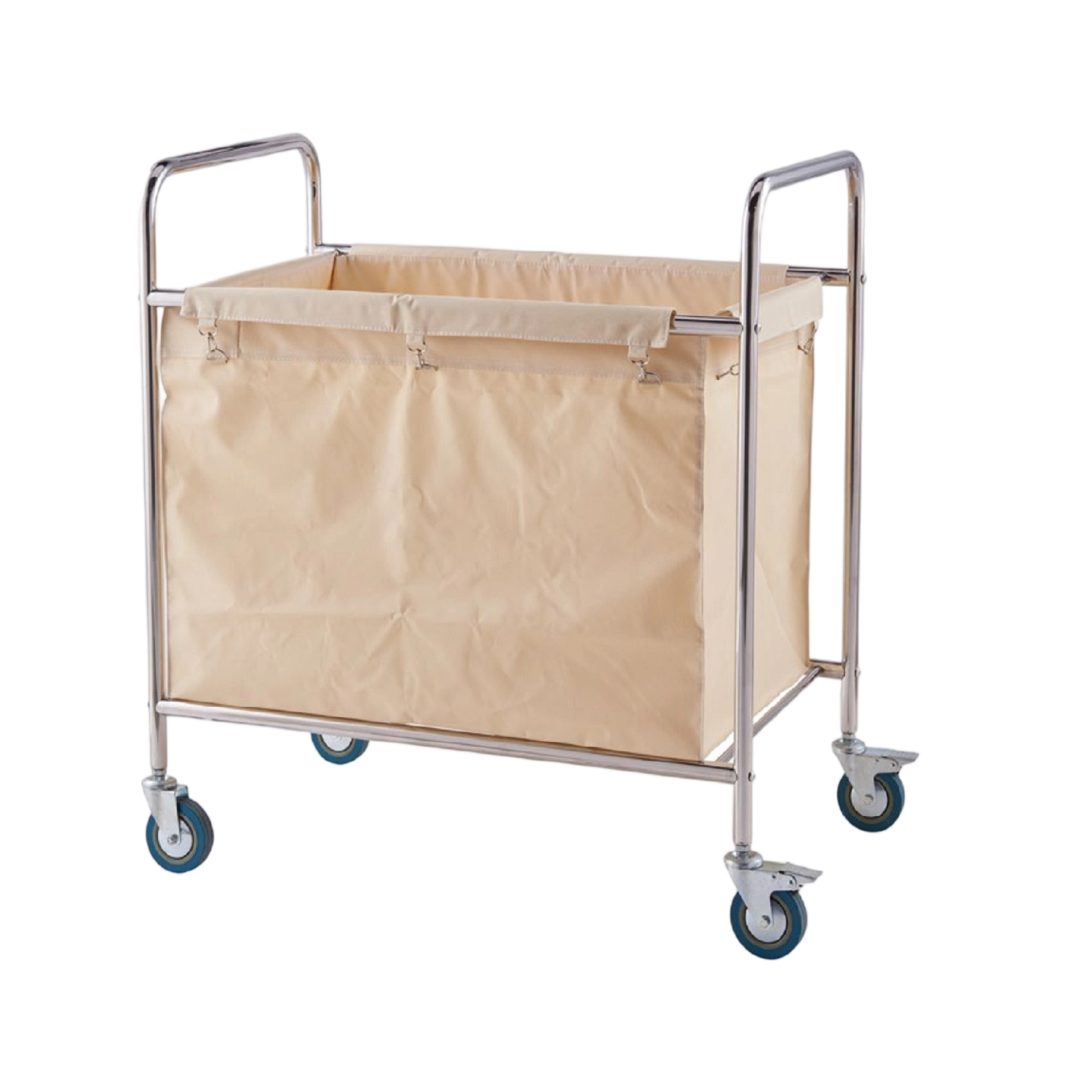 Stainless Steel Commercial Linen Trolley Cart Series | Cone / Rectangular / Round /  Soiled Linen Cart for Hotel, Hospital, Spa & Laundry Room