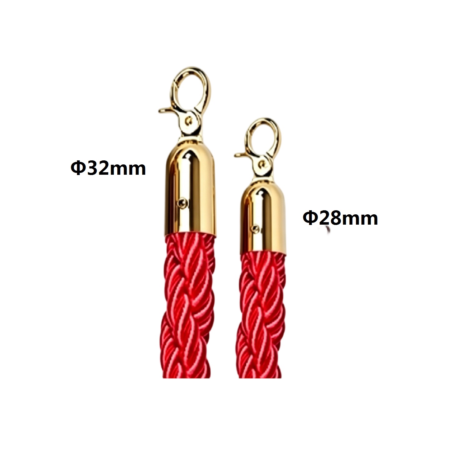 Φ32mmHook Twisted   Rope For Crowd Control Hanging Railing Red Carpet Queue Barrier Stanchion　Twisted Rope