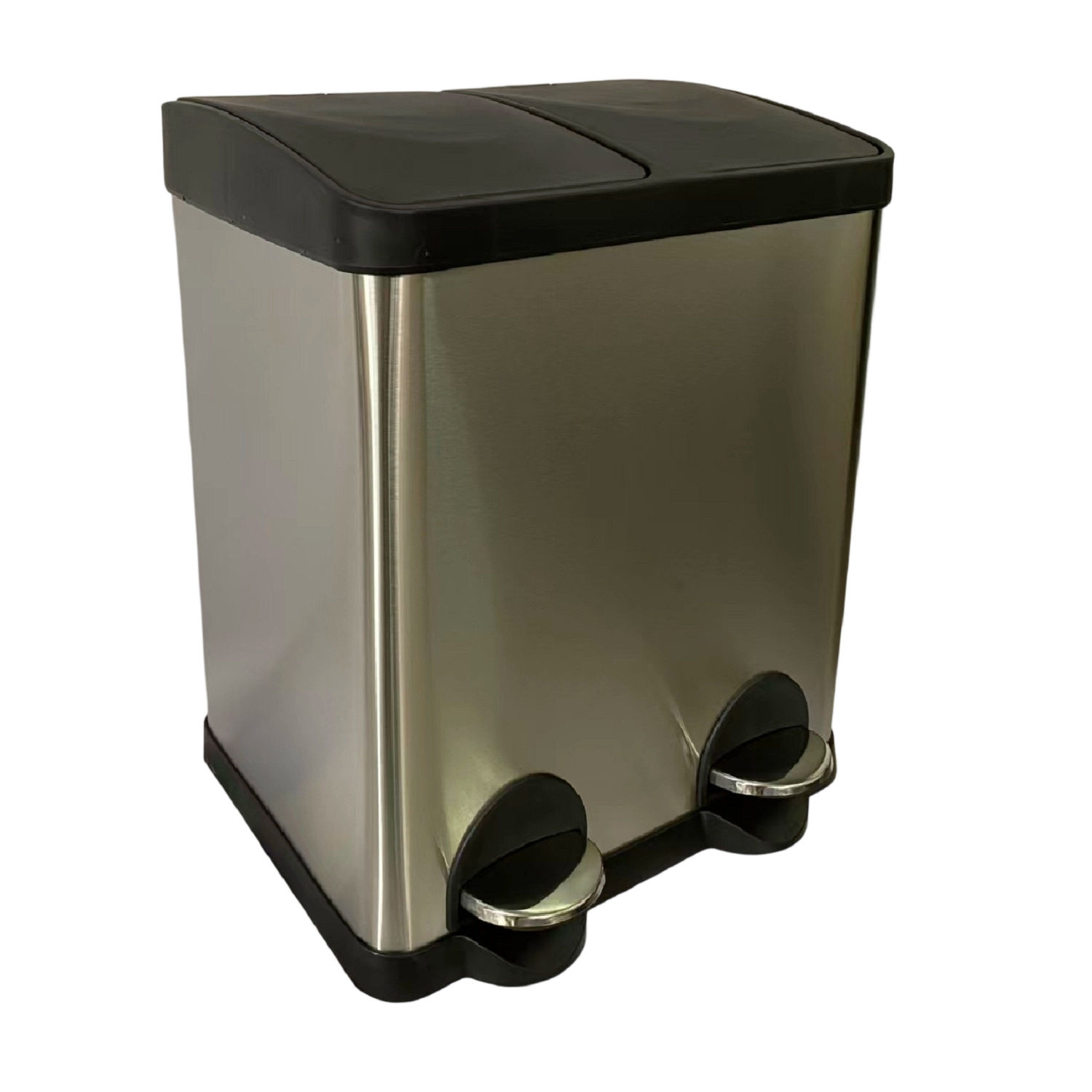 Dual Compartment Trash Can   Two Compartment Recycling Bin