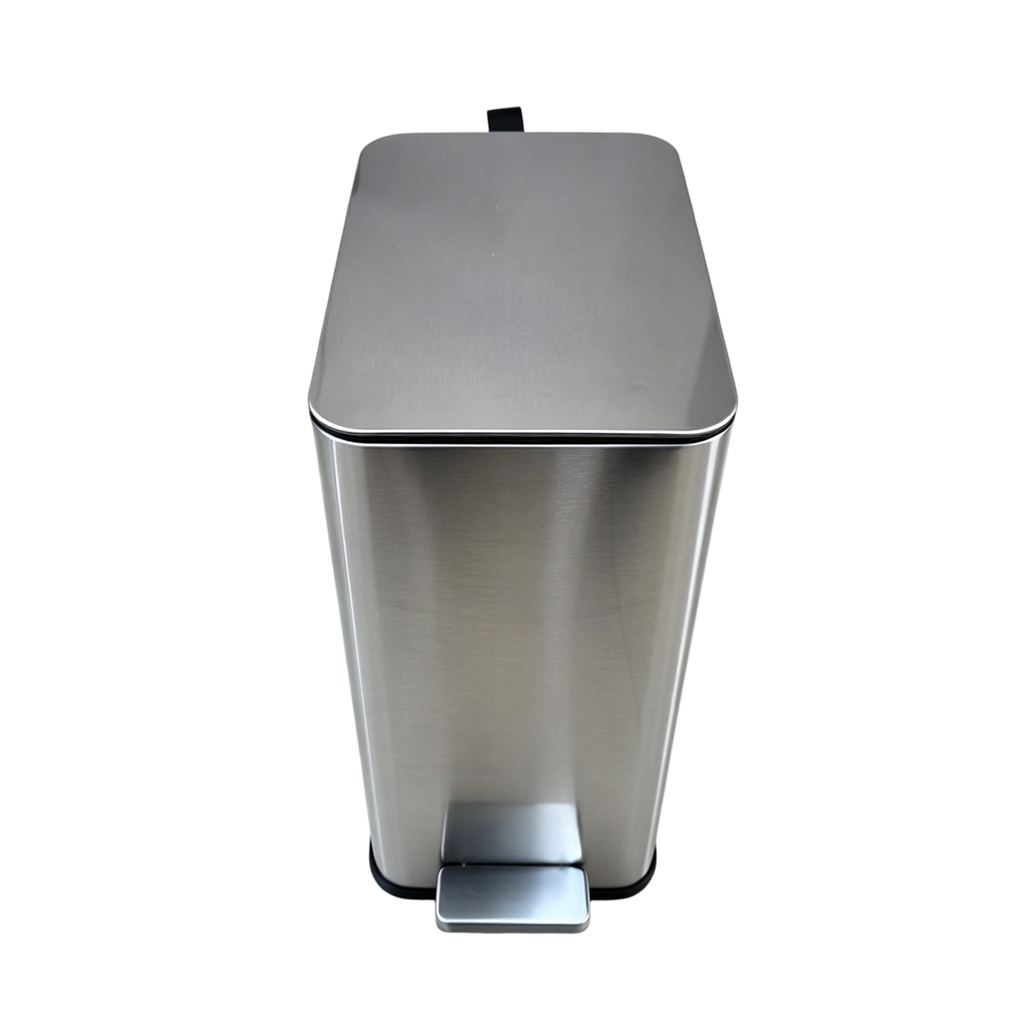 10L Square Brushed Stainless Steel Pedal Trash Can   Foot Step Garbage Can