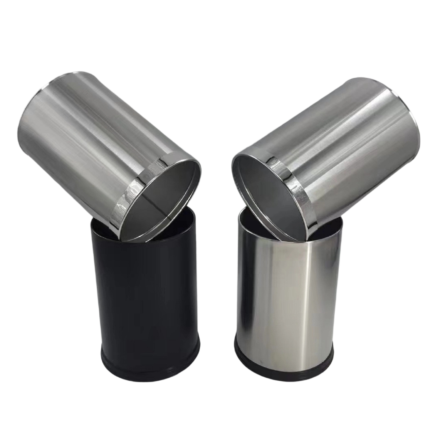 Double-Layer Round Hotel Bin | Guest Room Waste Basket  9L  Waste  Bin