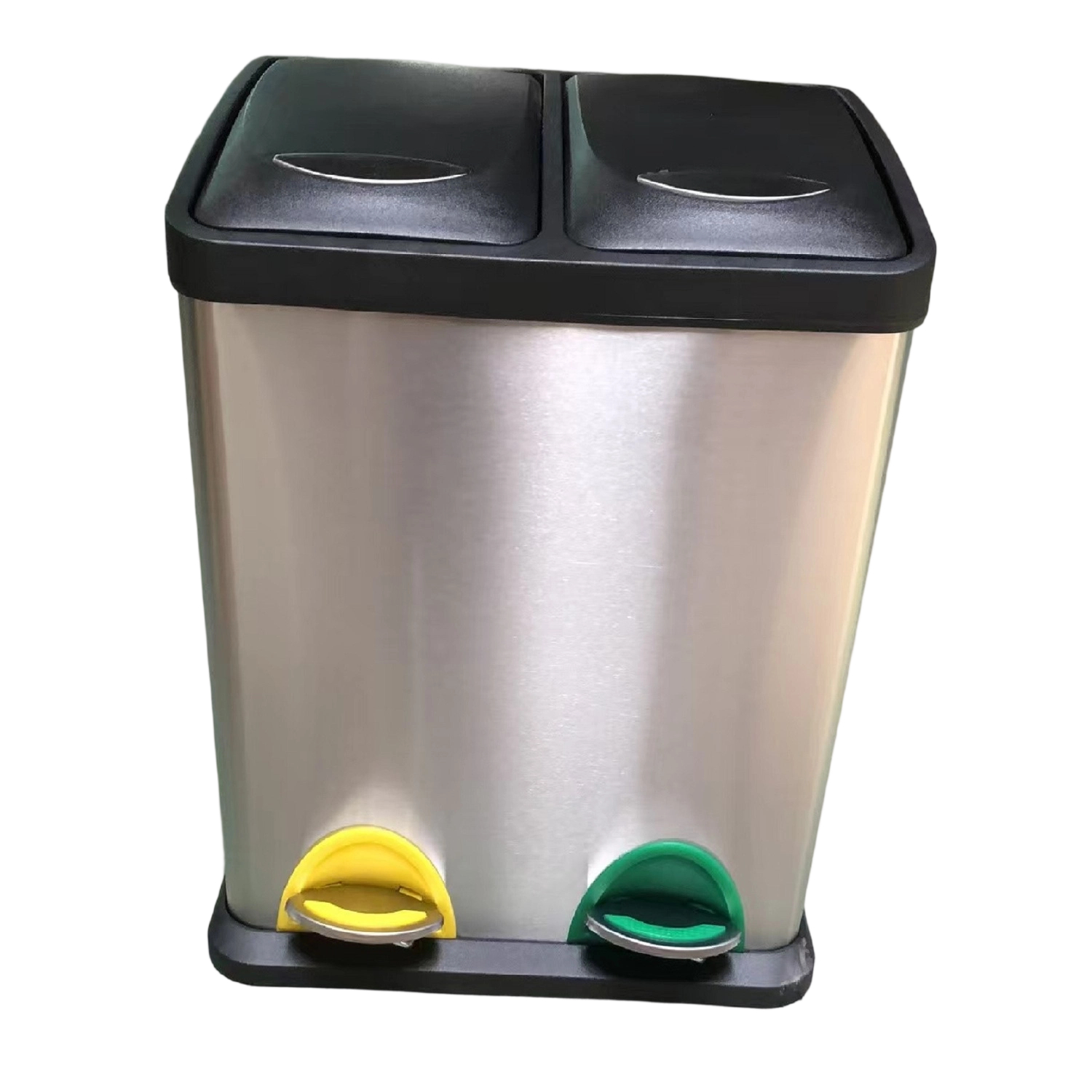 Dual Compartment Trash Can   Two Compartment Recycling Bin
