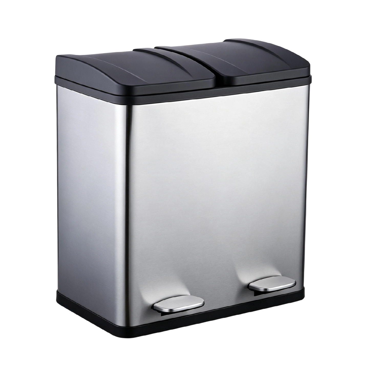 Dual Compartment Trash Can   Two Compartment Recycling Bin