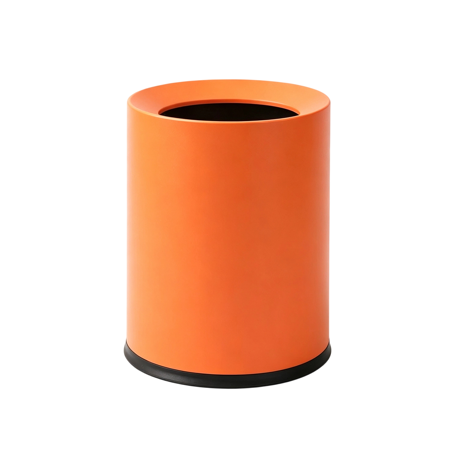 Double Layer Painted Iron Cylindrical Hotel Room Trash Can | Round Waste Basket for Guest Room
