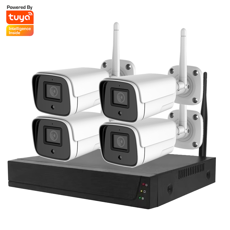 Ladvision-KW6704T-200W AI TUYA Smart 2.0MP Wireless NVR Kits With Two-way intercom