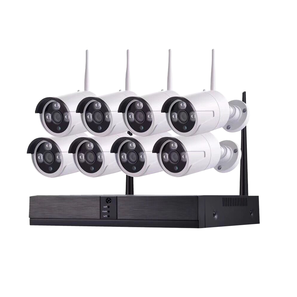 Ladvision- N6008KW-130W HD H.265 Wireless NVR Security System, 8 Channel Video Recorder with 8 HD 1.3MP Outdoor/Indoor Wireless IP Cameras IP66, 100FT Night Vision, Motion Email Alert, Internet & Smartphone Viewing, Free App iOS and Andriod