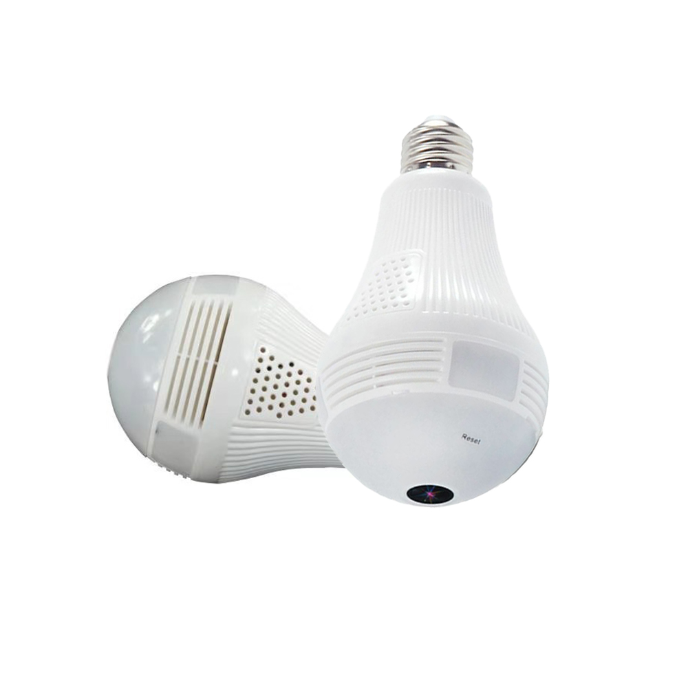 Ladvision - B13L- 960P HD Wireless WiFi Indoor VR Bulb Camera 360 Degree Panoramic IP Camera for Baby Pet Monitor, Fisheye Lens, Night Vision, Two-way Audio, Remote Monitoring, Motion Detection